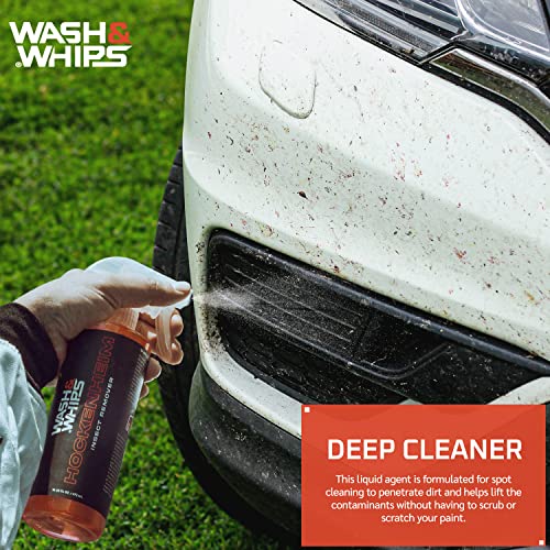 WASH&WHIPS Hockenheim Insect Remover - for Droppings & Grease for Car Detailing, RVs, Trailers, Airplanes Professional Strength Dissolves without Scratching, 16 fl oz (2pk) - size: 16 Fl Oz (Pack of 2), style: Without Towel.