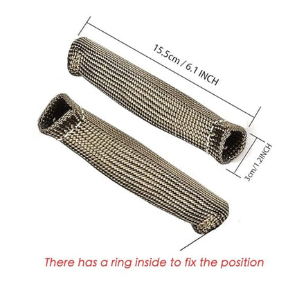 Spark Plug Wire Heat Shield Spark Plug Wire Heat Shield Sleeve Spark Plug Boot Protector Boots Wrap for SBC BBC 350 454 8PCS Plug Wire Covers - 2500F High Temp （titanium） - color: Titanium