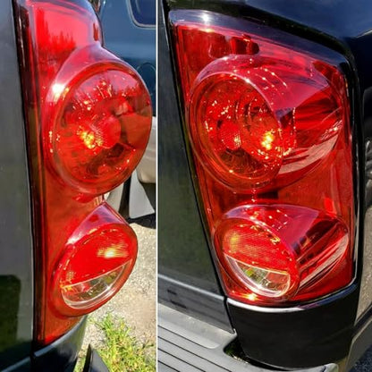 Tail Lights Assembly Fits Dodge Ram 1500 2007 2008 2009 Dodge Ram 2500 3500 Rear Brake Lamp Turn Signal Back Up Taillight Red Lens L+R CH2800165 CH2801165 - color: Tail light