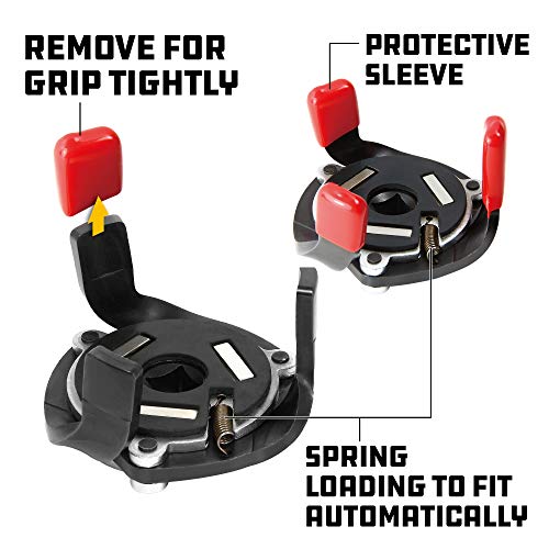 Powerbuilt Universal and Auto-Adjusting Spider 3 Jaw Oil Filter Wrench, 2-5/16" to 3-9/16" (60mm to 90mm) Range, Built-in Magnets and Spring-Loaded Steel Jaws Hold Onto Filter, 3/8-in. Drive - 240245 - style: 3-Jaw Magnetic
