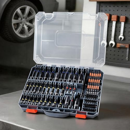 VEVOR 80-Piece Premium Magnetic Impact Nut Driver Set, Metric & SAE Sizes - size: 80 pcs
