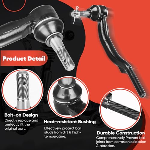 2PCS Front Outer Tie Rod Ends ES3675 ES3676 LH & RH, Tie Rod End Kit Fit for Buick Rainier Chevy SSR Trailblazer EXT GMC Envoy XL XUV Isuzu Ascender Oldsmobile Bravada Saab 9-7x 2002-2009 - size: ES3675 ES3676