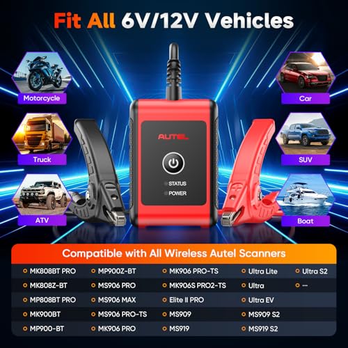 2026 Autel MaxiBAS BT506, 6V 12V 100-2000 CCA Car Battery Tester Analyzer