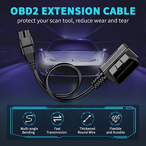 FOXWELL OBD2 OBD II 16Pin Male to Female Diagnostic Extension Convert Cable 65cm/25.59”
