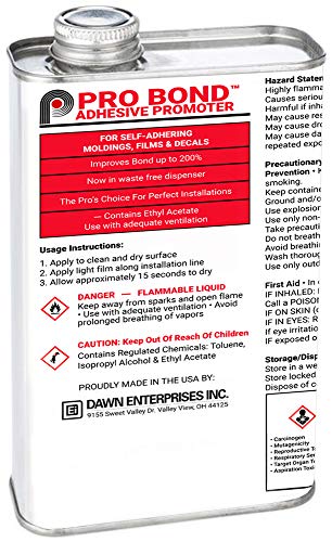 Pro Bond Adhesive Promoter for Vinyl, Wraps, Window Tint, Automotive Molding - 16 oz Can - size: 16 oz - Pack of 1