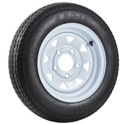 Garvee 2 Pack 4.80-12 4.80x12 480-12 Trailer Tires with 12 inch Rims - size: 4.80-12, style: 5 lug on 4.5"