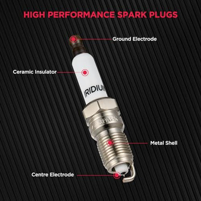 BDFHYK 41-962 Spark Plugs & 9748RR 48322 Spark Plug Wires, High performance Spark Plug Wire Set Compatible With Buick Compatible With Cadillac