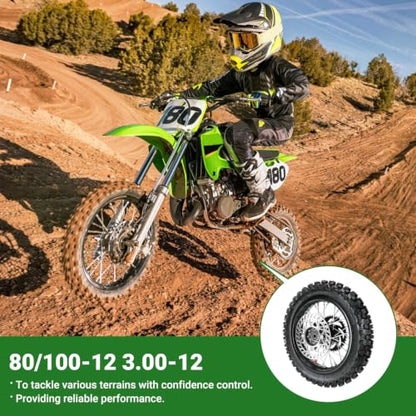 12" Rear Wheel 80/100-12 3.00-12 Dirt Bike for 110cc 125cc SSR SR125
