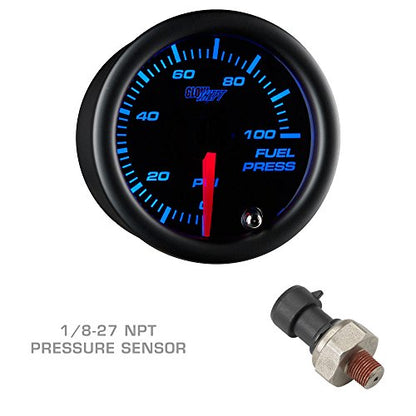 GlowShift Black 7 Color 3-Gauge Diesel Truck Set, 2-1/16" 52mm