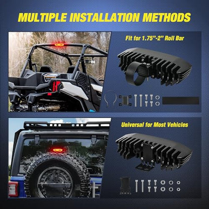 Nilight UTV LED Chase Brake Light Universal 1.75"-2.0" Roll Bar Mount - color: UTV LED Chase Brake Light 1PCS