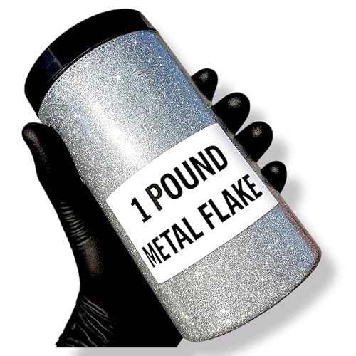 LiME LiNE 1 lb Metal Flake .008 – Automotive Grade for Custom Paint, Lowriders, Motorcycles, Hot Rods, and More (Silver) - color: Silver