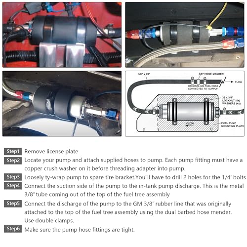 High Pressure Frame Mount Electric Diesel Fuel Pump for F250 F350 Powerstroke 7.3L 1998-2003 0580464074 E2236