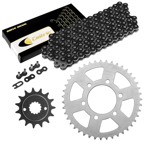 Caltric Black Drive Chain And Sprocket Kit Compatible with Kawasaki Ninja Zx-6R Zx636 2005 2006