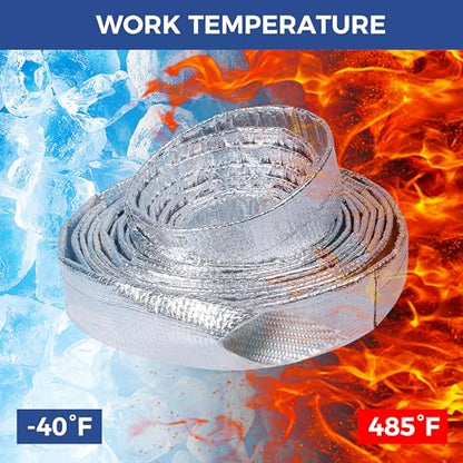 Automotive Heat Shield Sleeve 1/2inch-22ft High Temp Sheathing Roll - size: 1/2"-22ft