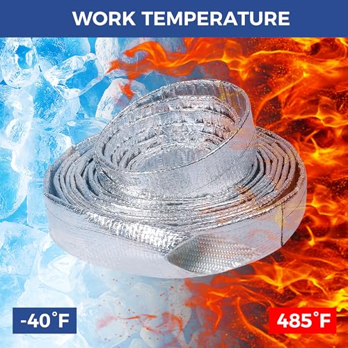 Automotive Heat Shield Sleeve High Temp Sheathing Roll 1/2inch-12ft - size: 1/2" 12Ft