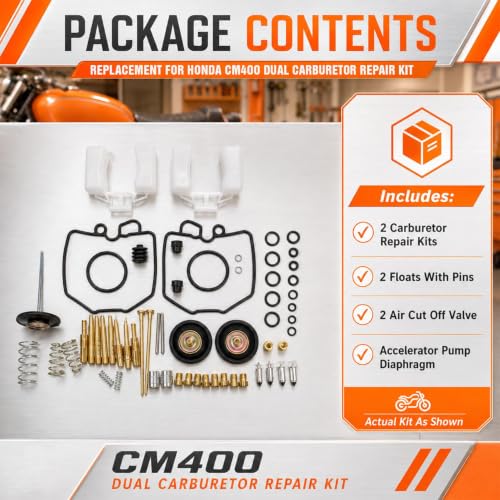 2Pcs Carburetor Repair Kit Replacement for Honda CM400