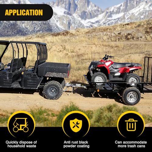 Nilight ATV UTV Three-Way Hitch Adapter Heavy Duty Lawn Mower Attachment | 3500lbs 3" Drop/Rise, Heavy Duty Universal ATV Hitch Attachments, Trailer Hitch Adapter - color: Three-Way Hitch