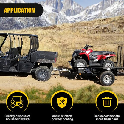 Nilight ATV UTV Three-Way Hitch Adapter Heavy Duty Lawn Mower Attachment | 3500lbs 3" Drop/Rise, Heavy Duty Universal ATV Hitch Attachments, Trailer Hitch Adapter - color: Three-Way Hitch