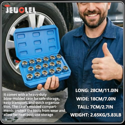 17PCS Wheel Locking Nut Key Kit Compatible with Land Rover