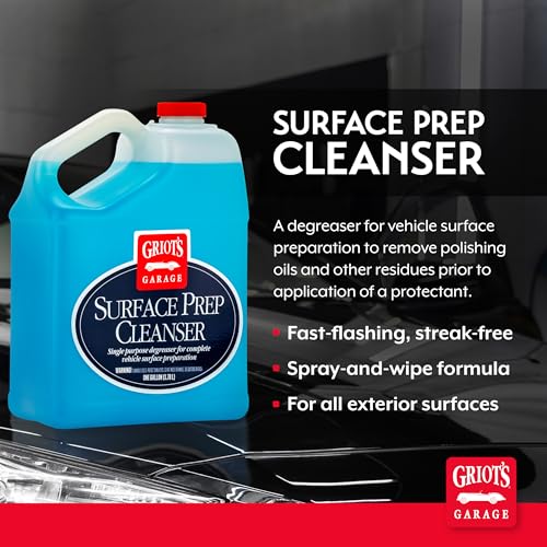 Griot's Garage Surface Prep Cleanser for Car Detailing and Cleaning – Dirt, Grime, Wax and Grease Remover – Use Before Applying Protective Surface Coatings, 10999, One Gallon - size: 128 Fl Oz (Pack of 1)