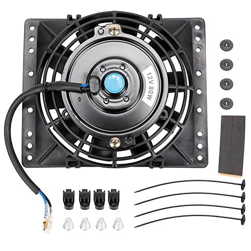 6 Inch Slim 650CFM Radiator Cooling Fans Universal Slim Pull Push 12V 80W