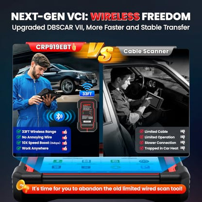 LAUNCH X431 CRP919EBT OBD2 Scanner, 2026 Wireless Bidirectional Scan Tool