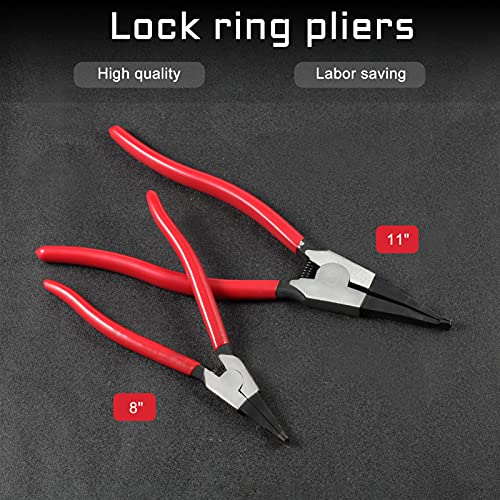 8-Inch Lock Ring Pliers Special Circlip Pliers Angle Tip - size: 8" Angle Tip Ultra Light