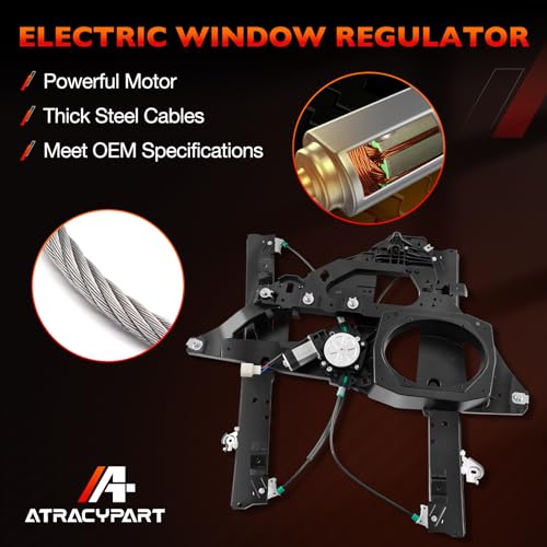 741-178 Front Left Driver Side Window Regulator w/ 2-Pin Motor Assembly - size: 741-178
