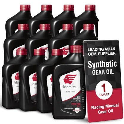 Idemitsu Full Synthetic Racing 75W-90 Gear Oil – 1 Qt, Case of 12 - size: 1 Quart, Case of 12