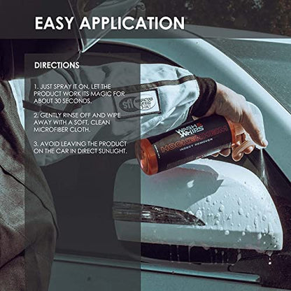 WASH&WHIPS Hockenheim Bug & Insect Remover - Professional Strength, Non-Scratching - Car Detailing, RVs, Boats - 16 fl oz (w/Microfiber Towel) - size: 16 Fl Oz (Pack of 1), style: w/Microfiber Towel.