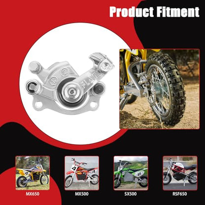KAMIER Front Rear Disc Brake Caliper Pads Assembly Replacement for Razor MX650 MX500 SX500 Mcgrath RSF650 Dirt Rocket Bike 4 Wheeler ATV Dirt Quad 500 Kids Electric Off Road Dirt Bike Motorcycle Parts - color: Silver