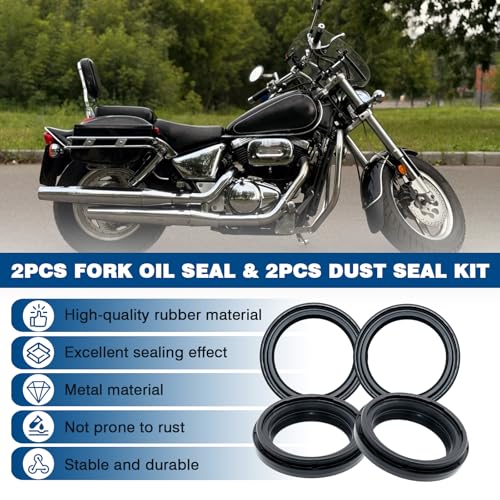 2Pcs Fork Oil Seal&Dust Seal Kit