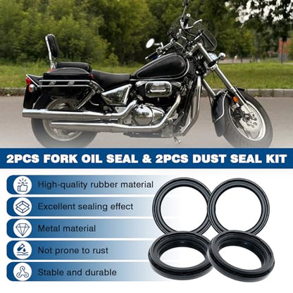 2Pcs Fork Oil Seal&Dust Seal Kit