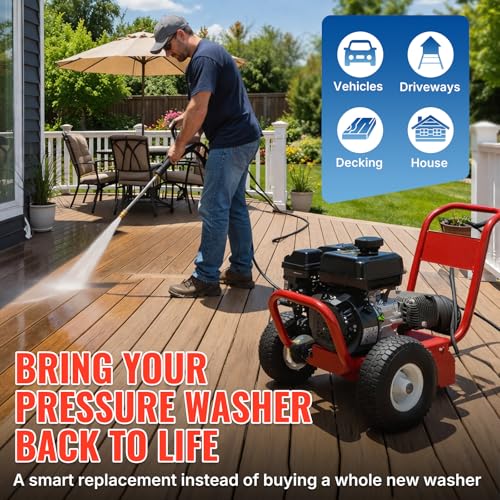 YAMATIC Pressure Washer Pump 3/4" Shaft Horizontal Max 3400 PSI 2.5 GPM - color: Black, size: 3400 PSI