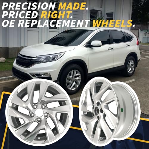 New Single 17" 17x7 Inch 17 Inch Alloy Aluminum Wheel Rim Fits for Honda CR-V 2014 2015 2016, OEM Design Replacement Rim Direct Fit, 64069, Silver