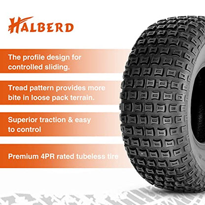 HALBERD 20x7-8 ATV Tires, Sport Quad 20x7x8 All Terrain 20x7x8 UTV ATV Tires 4PR Fits 8’’ Rims, Tubeless, Set of 2