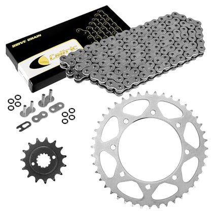Caltric O-Ring Drive Chain and Sprocket Kit Compatible with Kawasaki KLR650 KL650A KL650E 1990-2016