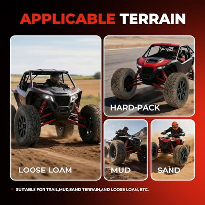 19x7-8 ATV UTV Tires, 6PR All-Terrain, Tubeless, Set of 2
