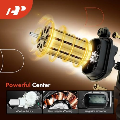 A-Premium Front Passenger Side Power Window Regulator with Motor (8-Pin) - style: Front Passenger Side (RH)