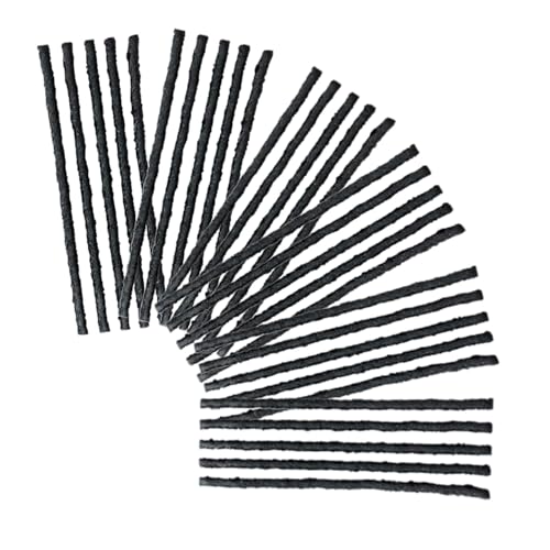 PAX 30Pcs 8" Black Tire Repair Plugs Kit, Tire Patch Kit, Tubeless Seal Strip to Puncture Repair, Vacuum Tyre Seal String for Motorcycle, Car, Truck, Mower - color: Black, size: 8"