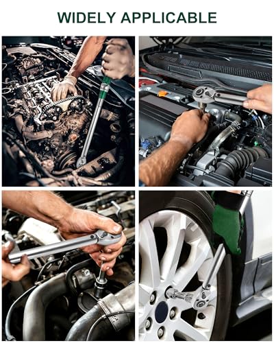 1/2" Drive 1Pc Click Torque Wrench Set, 14.75-154.8 ft.lb / 20-210Nm - size: 1/2″ 1PC