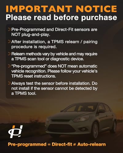 315MHz Upgraded Pre-Programmed TPMS Sensor Fits Ford 2009-2014 F-150 Escape