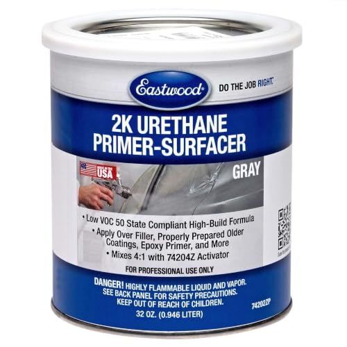 Eastwood 2K Urethane Primer Surfacer Gray Quart and Activator Kit - color: Gray, size: 40 Fl Oz (Pack of 1)
