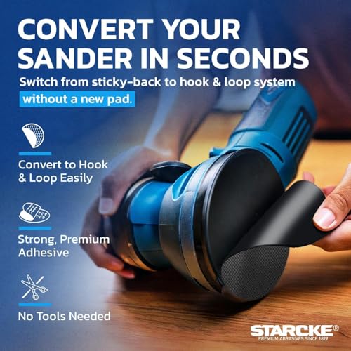STARCKE 6 Inch PSA to Hook & Loop Conversion Pads 3-Pack 6 Hole - color: 6 Inch x 6 Hole