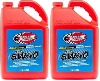Red Line 11605 SAE 5W50 Fully Synthetic Motor Oil - 1 Gallon (Pack of 2) - size: Gallon (Pack of 2)