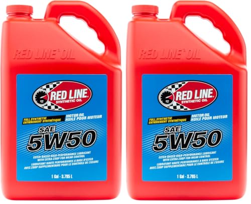 Red Line 11605 SAE 5W50 Fully Synthetic Motor Oil - 1 Gallon (Pack of 2) - size: Gallon (Pack of 2)
