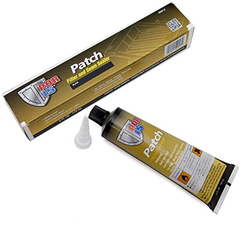 POR-15 Patch - Black 4 oz - Filler & Seam Sealer | Ultimate Filler Adhesive | Patches Holes, Cracks in Steel, Wood, and Some Plastics | Strengthen Weakened Metal - color: Black