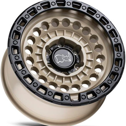 Black Rhino Hard Alloys SENTINEL 20X9.5 8X6.5 5.72 12mm DESERT SAND W/BLACK RING - 2095STN128165D25 - color: DESERT SAND W/ BLACK RING, size: 20X9.5, 8X6.5, 5.72, +12mm
