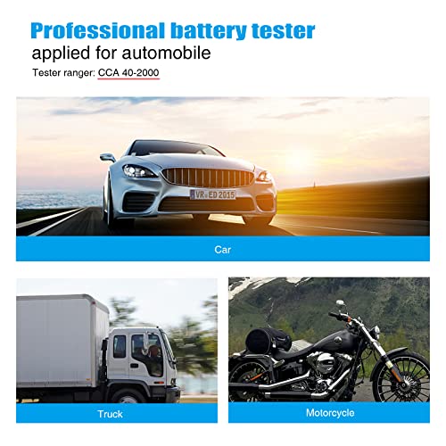 Lancol Car Battery Tester 12V/24V Battery Load Tester 40-2000CCA Alternator Battery Tester Automotive Battery Analyzer Checker Cranking Charging Test Tool for Car/SUV/Light Truck with Flooded AGM Gel