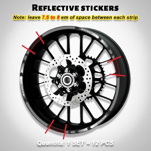 For Suzuki GSXR GSX-R 250 400 600 750 1000 Motorcycles Accessories Thick Edge Outer Front and Rear Rim Wheel Protector Cover Reflective Decal Sticker Ornament Strip Tape (A Red) - color: A Red